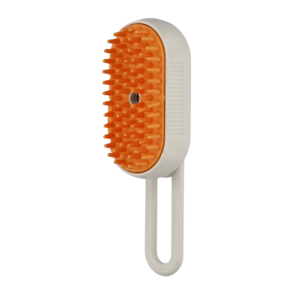 3-in-1 Electric Pet Grooming Brush with Steam Spray - USB Rechargeable Cat and Dog Hair Comb with Massage Feature