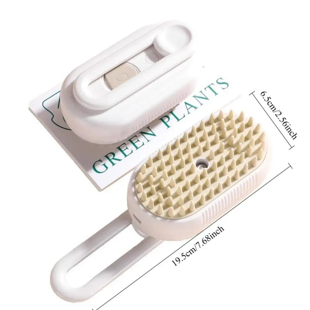 3-in-1 Electric Pet Grooming Brush with Steam Spray – USB Rechargeable Cat & Dog Comb with Massage Feature