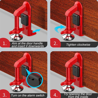 Portable Alarm Door Stopper – Anti-Theft Security Lock & Door Blocker for Women, Home, Travel & Dorm Protection