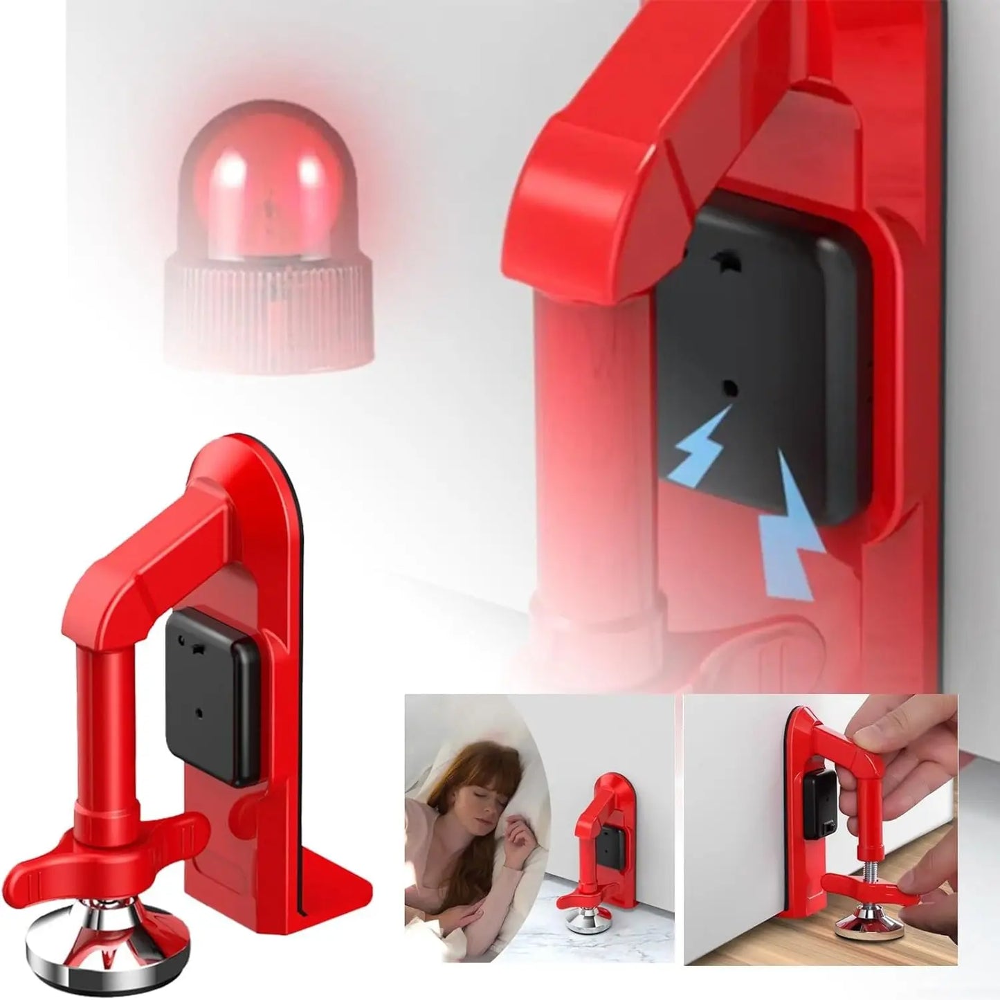 Portable Alarm Door Stopper – Anti-Theft Security Lock & Door Blocker for Women, Home, Travel & Dorm Protection
